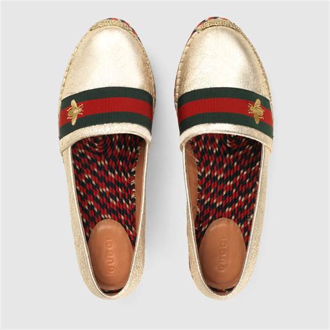 gucci espadrillas metallic